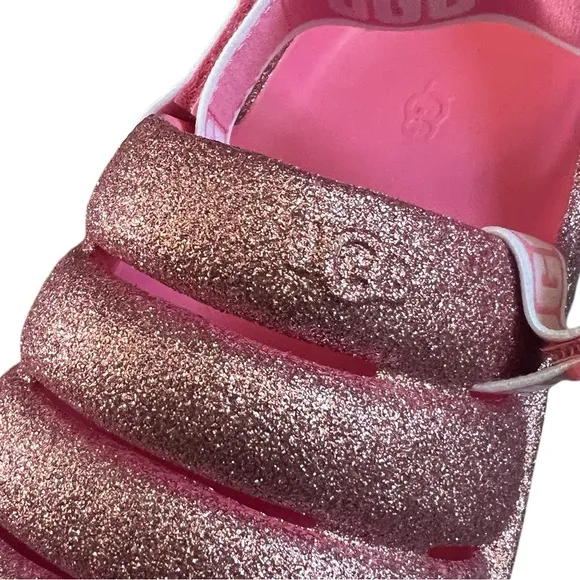 UGG Sport Yeah Pink Glitter Sandals