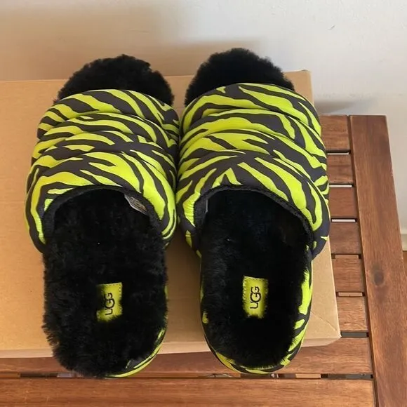 UGG Maxi Puff Slide Tiger Print Sandals US Women Size 9/UK 7/EU 40(MSRP$130)