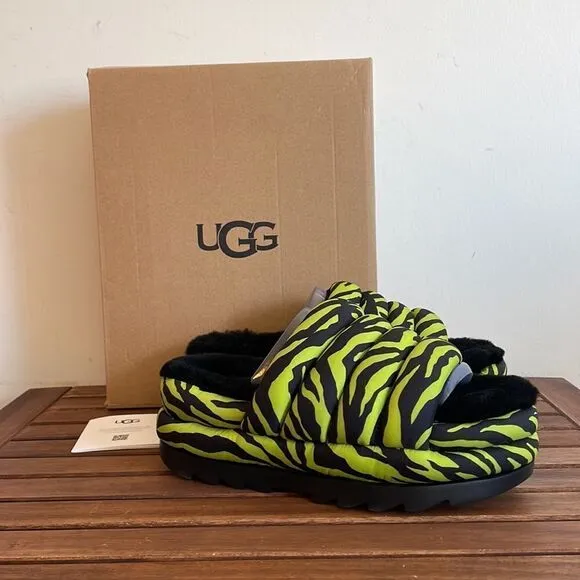 UGG Maxi Puff Slide Tiger Print Sandals US Women Size 9/UK 7/EU 40(MSRP$130)