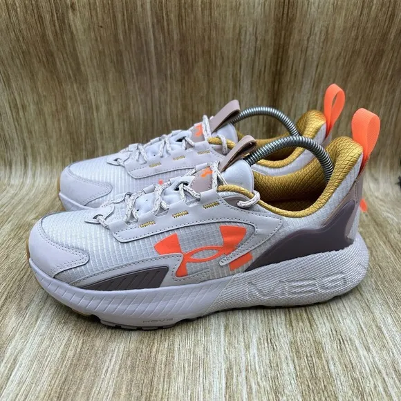 Under Armour HOVR Mega 2 MVMNT Mens Size 9 White Grey Sneakers Shoes 3026629-102