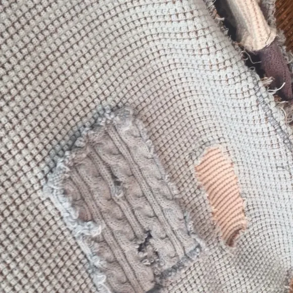 Upcycled apocalyptic/dystopian thermal Sweater 🪡