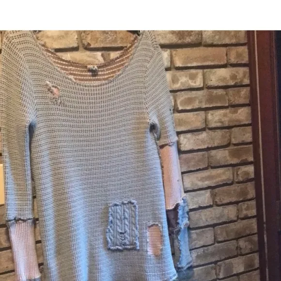 Upcycled apocalyptic/dystopian thermal Sweater 🪡