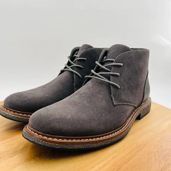 Vance Co. Orson Men’s Suede Chukka Boot In Dark Gray Size 10