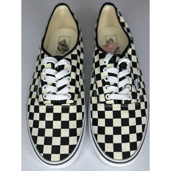 Vans Checkerboard Era UV Ink Sneakers‎ Men's Size 11 Canvas White Black