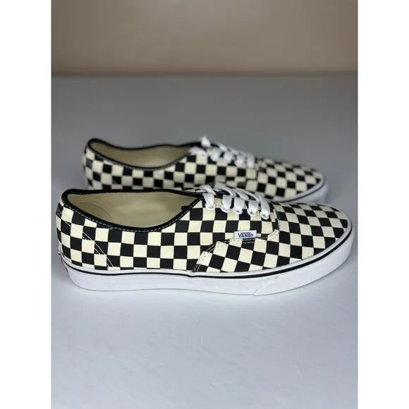 Vans Checkerboard Era UV Ink Sneakers‎ Men's Size 11 Canvas White Black