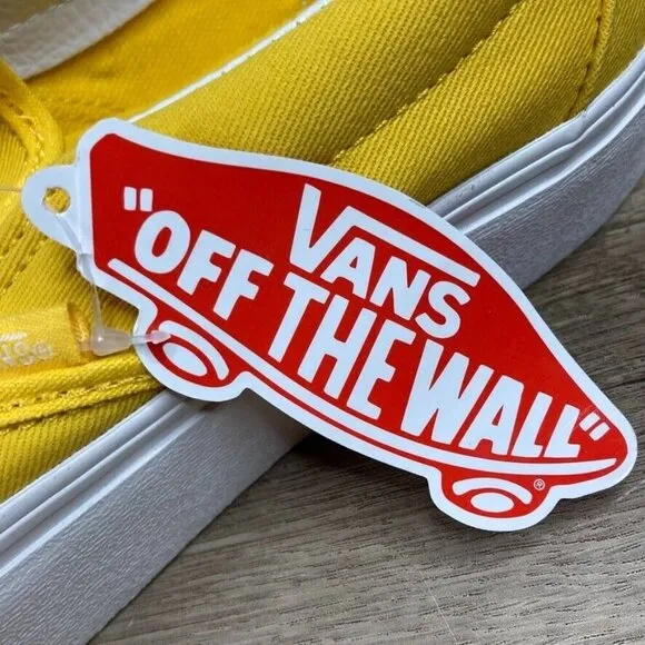 VANS Classic Slip-On Twill Freesia Gold-Yellow Sneakers Mens 9 Womens 10.5 NEW
