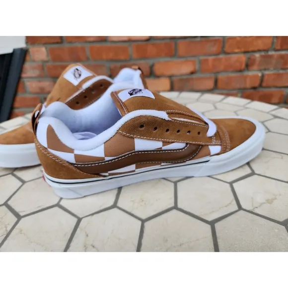 VANS Knu Skool OG 2023 MEN'S SNEAKERS Wheat Mega Check Brown Men's Size 13