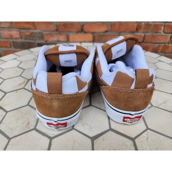 VANS Knu Skool OG 2023 MEN'S SNEAKERS Wheat Mega Check Brown Men's Size 13