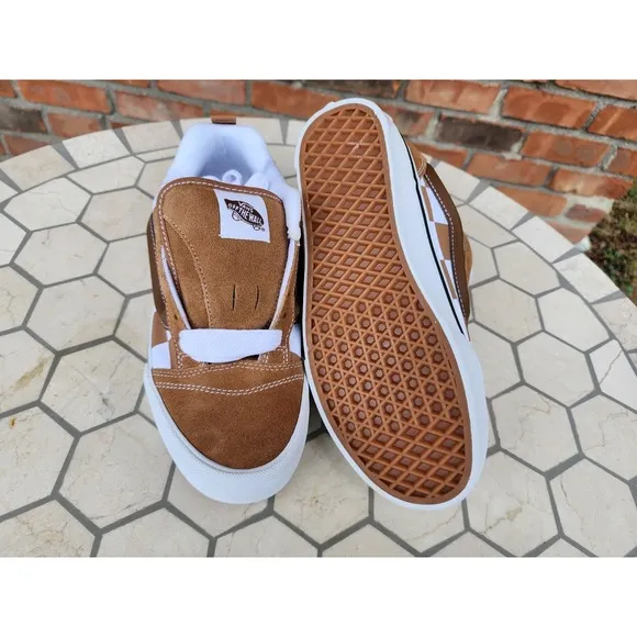 VANS Knu Skool OG 2023 MEN'S SNEAKERS Wheat Mega Check Brown Men's Size 13