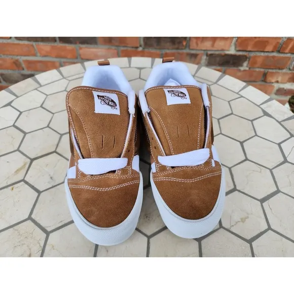 VANS Knu Skool OG 2023 MEN'S SNEAKERS Wheat Mega Check Brown Men's Size 13