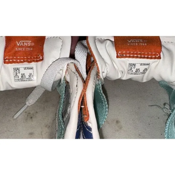 VANS Lowland CC Puffins Bill Orange White Blue Skateboarding Streetwear Men 12