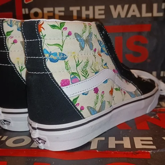 VANS Men's 4.5/ Women's 6 Sk8-Hi Butterfly Floral/Marshmallow VN0A5HXVUC0