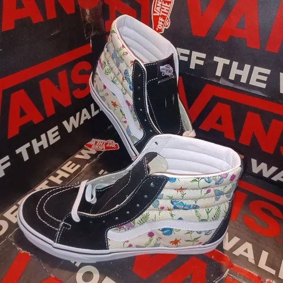 VANS Men's 4.5/ Women's 6 Sk8-Hi Butterfly Floral/Marshmallow VN0A5HXVUC0