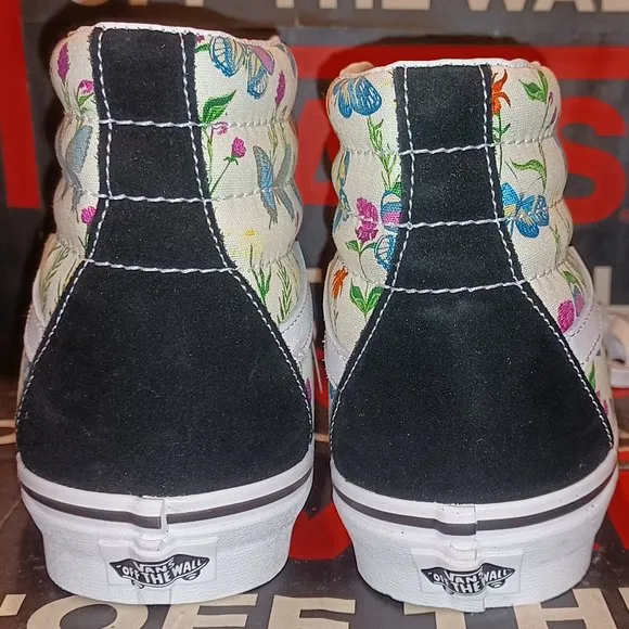 VANS Men's 4.5/ Women's 6 Sk8-Hi Butterfly Floral/Marshmallow VN0A5HXVUC0