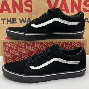 Vans Men’s Black and White Sneakers Old SkoolMetallic BlackVN000CTERMA