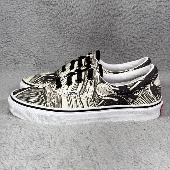 Vans MoMA x Era Edvard Munch's The Scream Womens Size 6.5 Sneakers Shoes Black