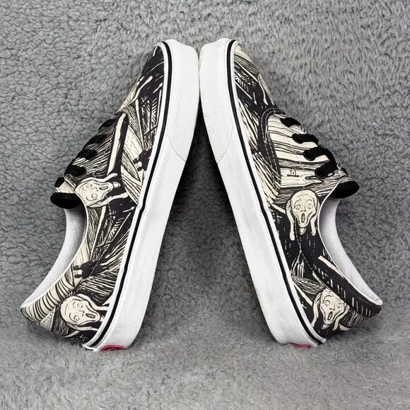 Vans MoMA x Era Edvard Munch's The Scream Womens Size 6.5 Sneakers Shoes Black