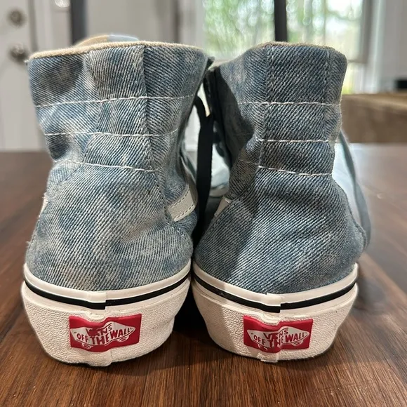 Vans Off the Wall High Top Tie dye Denim Sneakers M8/W9.5