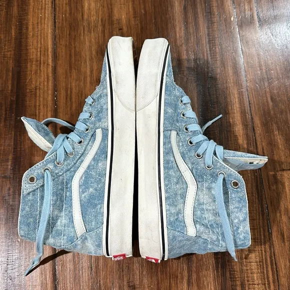 Vans Off the Wall High Top Tie dye Denim Sneakers M8/W9.5