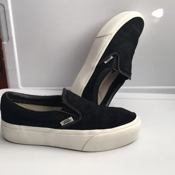 Vans off the wall leather croc suede loafers slip ons platforms