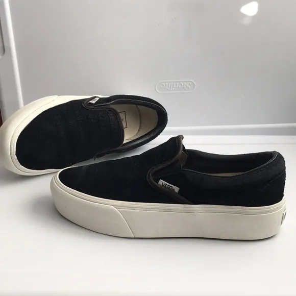 Vans off the wall leather croc suede loafers slip ons platforms