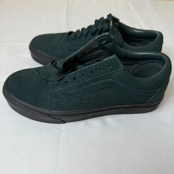 Vans Old Skool Sneakers Darkest Spruce Suede &amp; Black Outsole Mens 5.5 / Womens 7