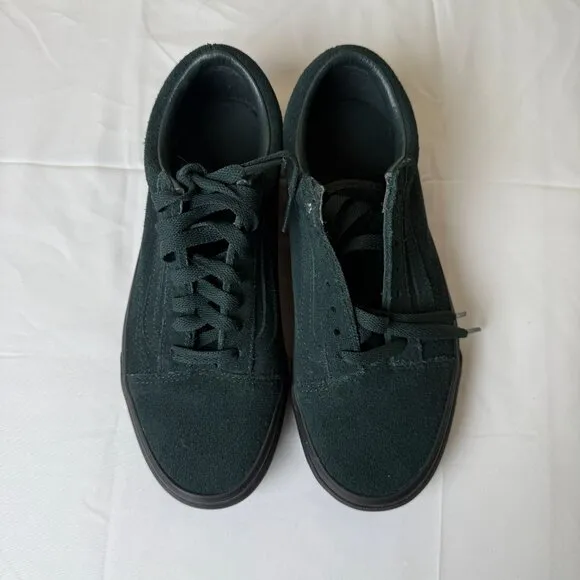 Vans Old Skool Sneakers Darkest Spruce Suede &amp; Black Outsole Mens 5.5 / Womens 7