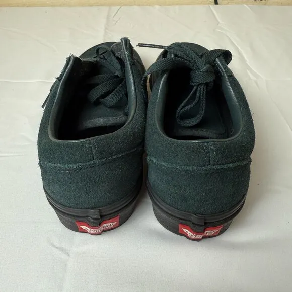 Vans Old Skool Sneakers Darkest Spruce Suede &amp; Black Outsole Mens 5.5 / Womens 7