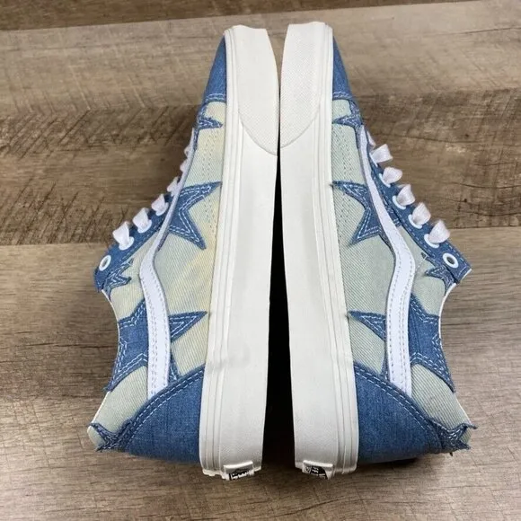 VANS Old Skool Starry Night Denim Blue Canvas Sneakers Mens 7.5 Womens 9 NEW