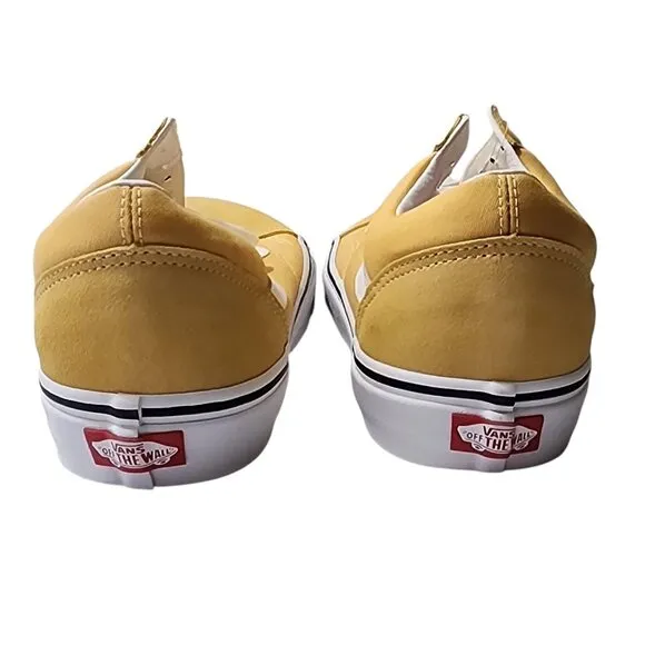 Vans OLD SKOOL Unisex Canvas Suede Skateboard Sneakers Ochre/True White Size 11
