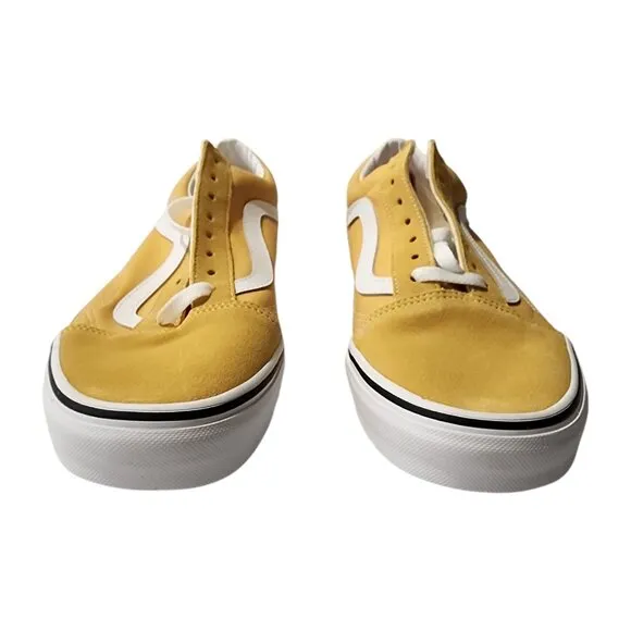 Vans OLD SKOOL Unisex Canvas Suede Skateboard Sneakers Ochre/True White Size 11