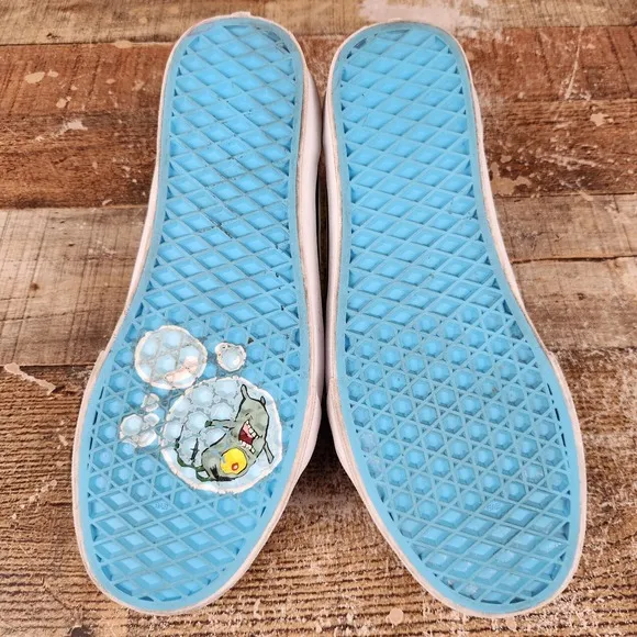 Vans Old Skool x Sponge Bob Smile Patch Men Size 8 Women's 9.5 Blue Sneakers