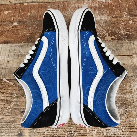 Vans Old Skool x Sponge Bob Smile Patch Men Size 8 Women's 9.5 Blue Sneakers