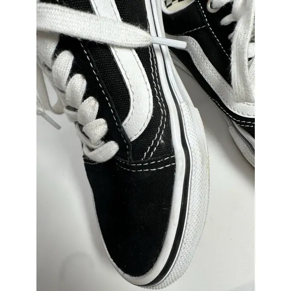 Vans Pop Cush Black Off The Wall‎ Skateboard Shoe Men’s Size 6.5 500714 EUC