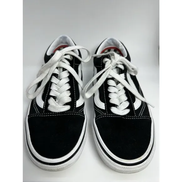 Vans Pop Cush Black Off The Wall‎ Skateboard Shoe Men’s Size 6.5 500714 EUC