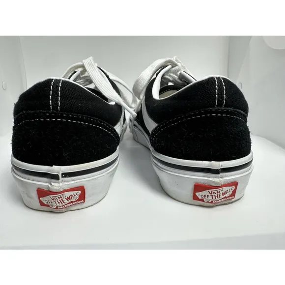 Vans Pop Cush Black Off The Wall‎ Skateboard Shoe Men’s Size 6.5 500714 EUC