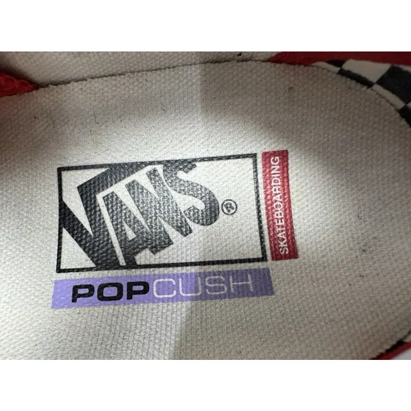 Vans Pop Cush Black Off The Wall‎ Skateboard Shoe Men’s Size 6.5 500714 EUC