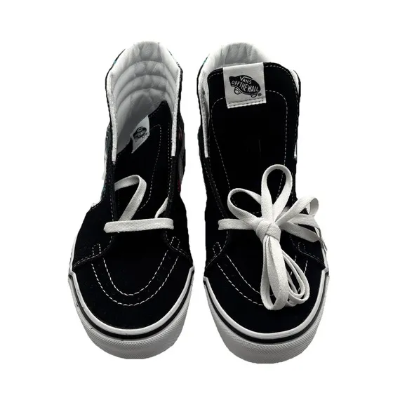 Vans SK8-Hi Tiger Floral Mens Size 9.5 M - White Skateboarding Casual Sneakers