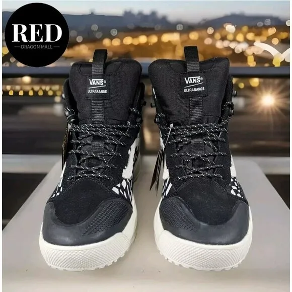Vans UltraRange EXO Hi GORE-TEX® MTE-2 Black Warped Check Sneakers - Men’s Sz 11