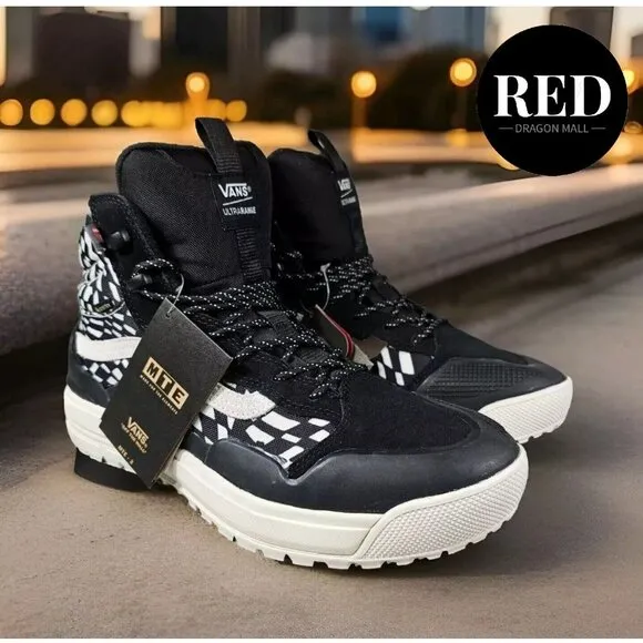 Vans UltraRange EXO Hi GORE-TEX® MTE-2 Black Warped Check Sneakers - Men’s Sz 11