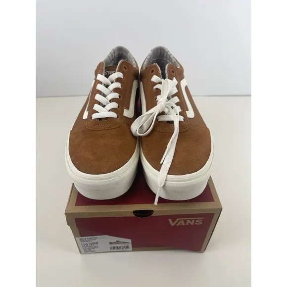 Vans Ward Platform Plaid Glazed Ginger New Women's Size 10 VN000D2RN1Z