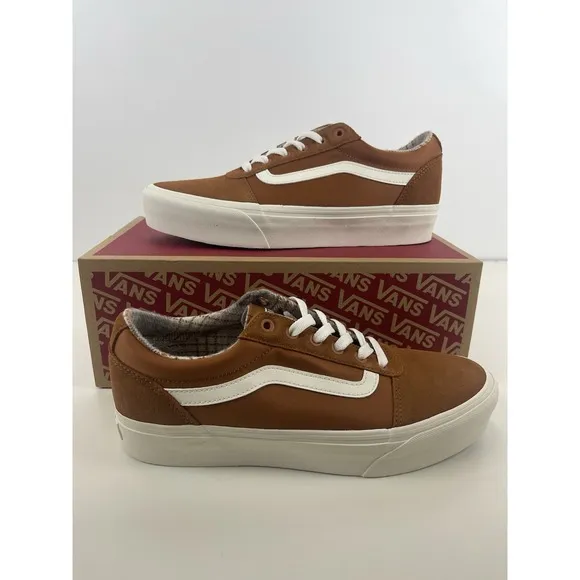 Vans Ward Platform Plaid Glazed Ginger New Women's Size 11 VN000D2RN1Z