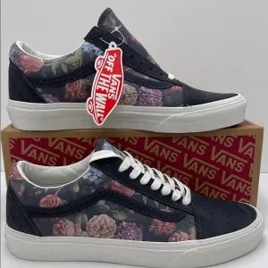 Vans WMNS Sneakers with Classic Low-Top Design Old SkoolMoody Floral Grey/White