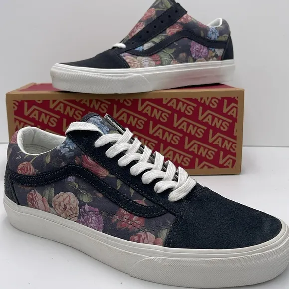 Vans WMNS Sneakers with Classic Low-Top Design Old SkoolMoody Floral Grey/White