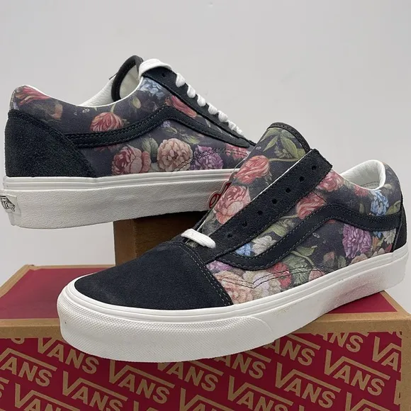 Vans WMNS Sneakers with Classic Low-Top Design Old SkoolMoody Floral Grey/White