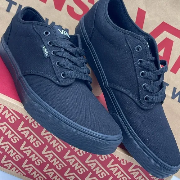 Vans Women’s Black Canvas Sneakers Atwood (Canvas) Black/BlackVN000TUY186