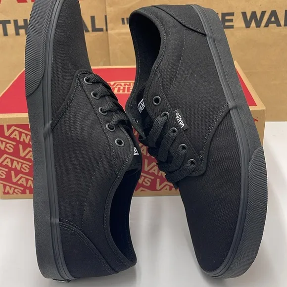 Vans Women’s Black Canvas Sneakers Atwood (Canvas) Black/BlackVN000TUY186