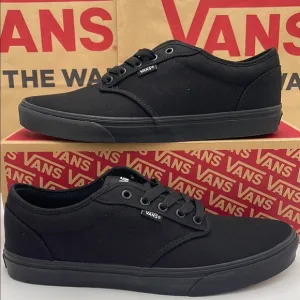 Vans Women’s Black Canvas Sneakers Atwood (Canvas) Black/BlackVN000TUY186