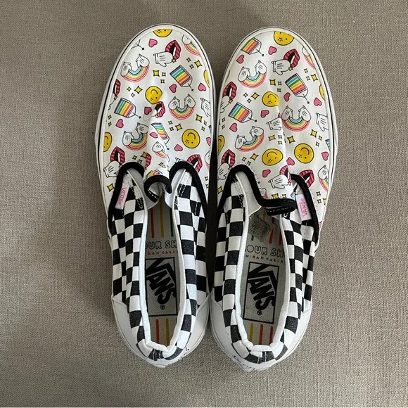 Vans x Flour Shop Classic Slip-On Sneakers Icons Men’s Size 9 Women’s 10.5