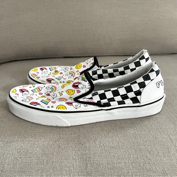 Vans x Flour Shop Classic Slip-On Sneakers Icons Men’s Size 9 Women’s 10.5